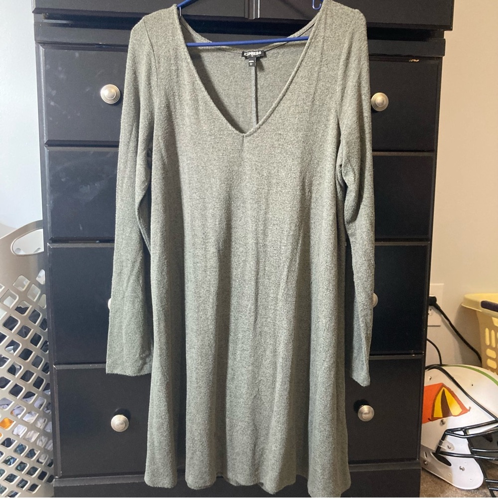 Express green knit dress. Size large